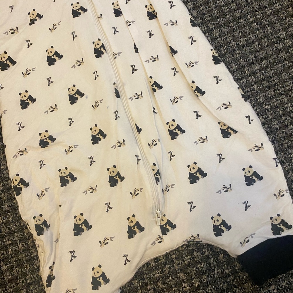 Kids Wearable Blanket Sleep Sacks, Bamboo and Cotton Quilted, Zen Panda Print - Picture 3 of 3